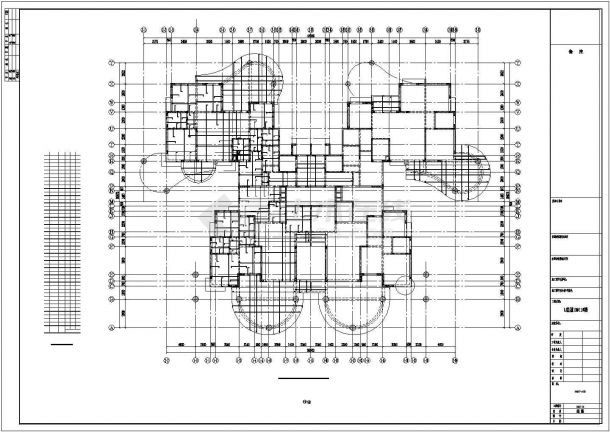 某带地下室住宅结构设计CAD布置图-图二