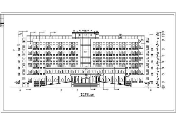 1902平米办公楼建筑设计图纸-图二