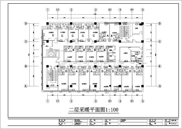 精美高级酒店暖气系统设计CAD参考图-图二
