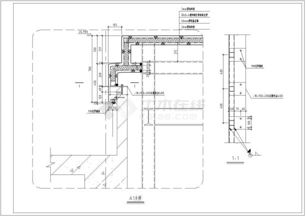 观光电梯建筑及钢结构施工图-图二