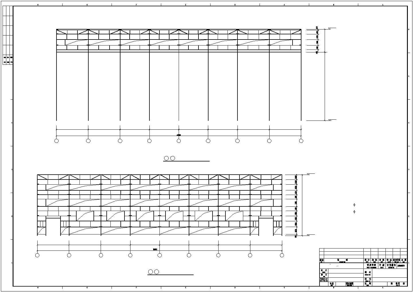 单层高低跨钢结构厂房施工图