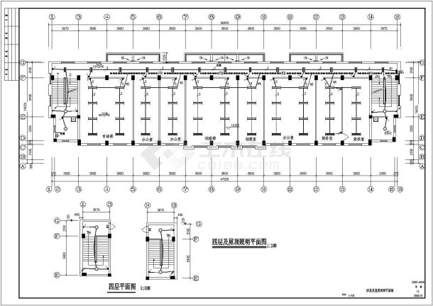 某地区电信多层办公楼电气施工图-图二