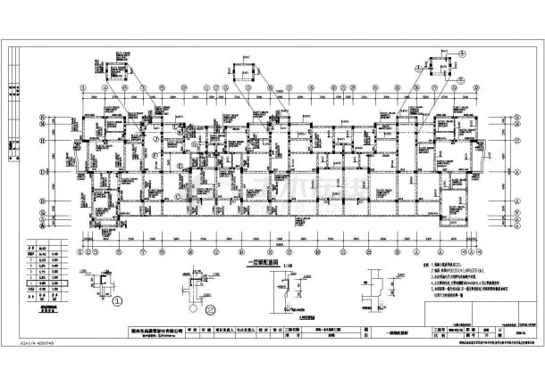 某地六层（带地下室）框架结构住宅结构施工图-图一