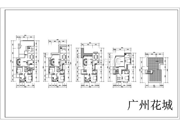 广州花园公寓全套建筑设计图-图二