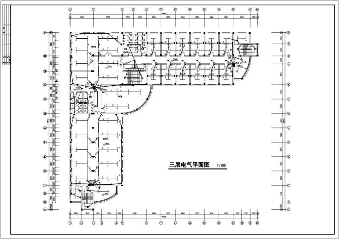 办公室电气照明施工图（共7张）_图1