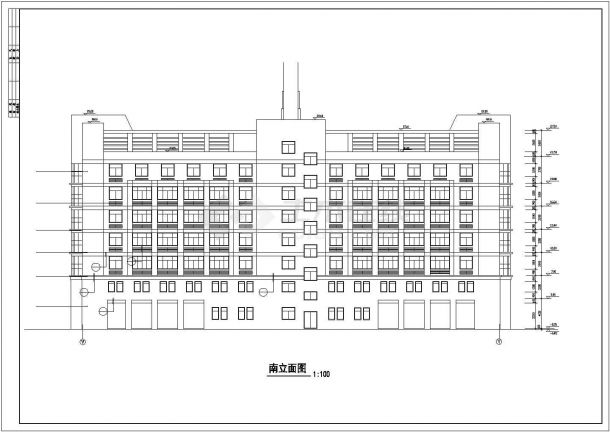 某消防队办公楼建筑设计图纸-图一