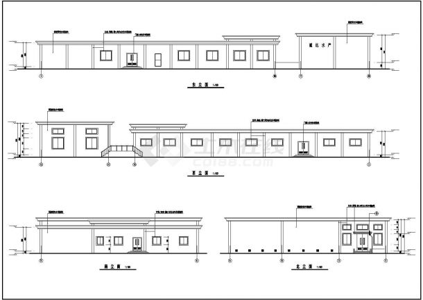 [临海]一整套冷库建筑设计方案cad图-图二
