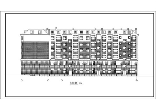 某地多层底框住宅楼建筑方案设计图-图二