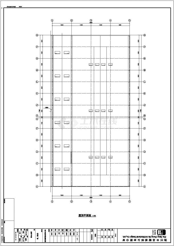 钢结构框架厂房施工图纸（含建筑结构、给排水）-图一