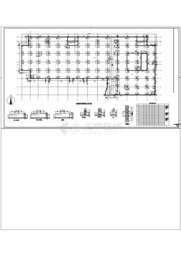 某框架地下车库结构设计图-图二