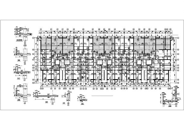 三十三层剪力墙结构住宅楼结构施工图（地下2层）-图一