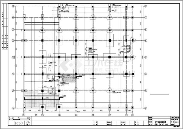 [中山]某带车库六级人防综合楼结构设计图-图二