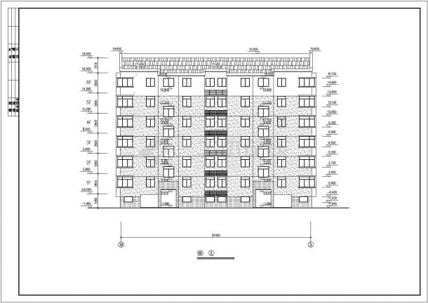 某地多层住宅楼建筑施工图（共7张）-图二