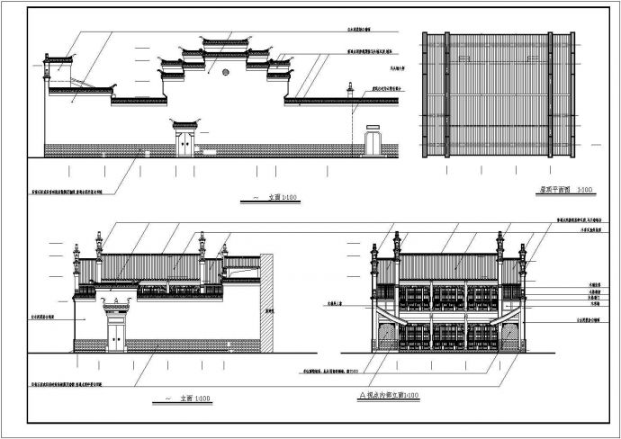 某地二层古建演示厅建筑设计施工图_图1