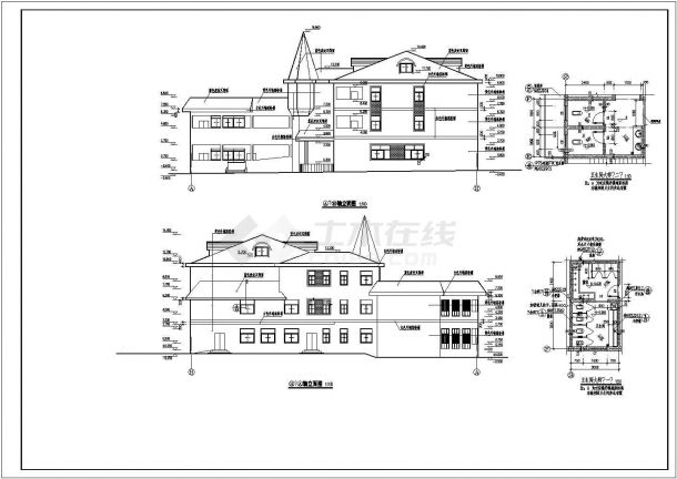 邵阳市三层框架结构幼儿园建筑设计施工图-图一