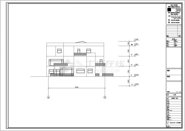 某地三层框架结构别墅建筑方案设计图-图一