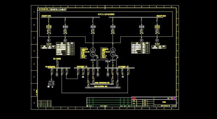 330MW脱硫电气主接线图CAD_图1