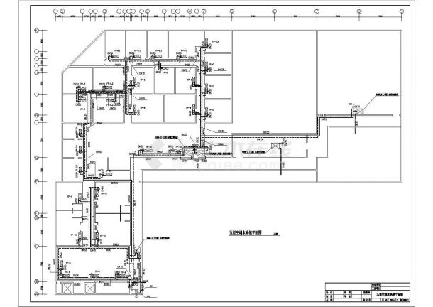  CAD Drawing of Hotel Air Conditioning System on Fifth Floor - Figure 1