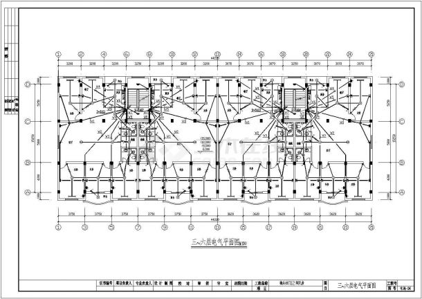 大型综合楼详细电力cad施工图（共7张）-图二