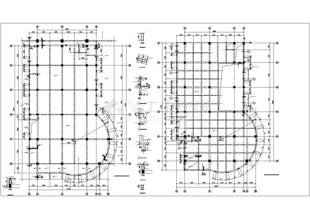十九层框架核心筒结构综合楼结构施工图-图一