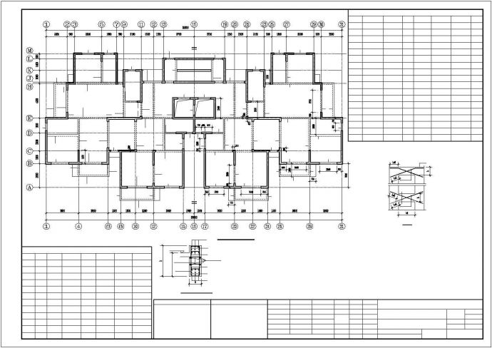 某高层框架剪力墙住宅结构设计图_图1