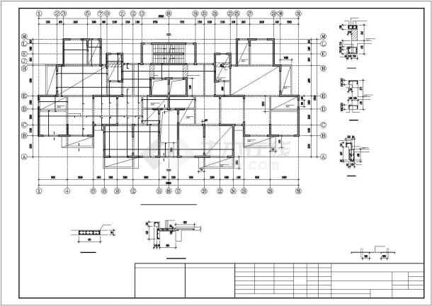 徐州某框架剪力墙住宅结构设计图-图二