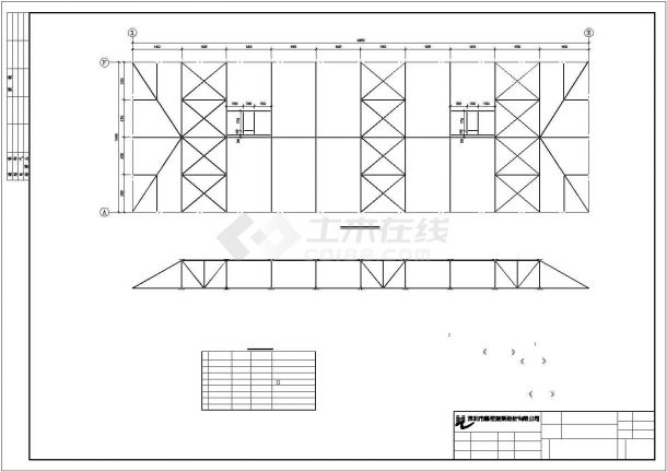 四坡三角形钢屋架仓储设施设计图-图一