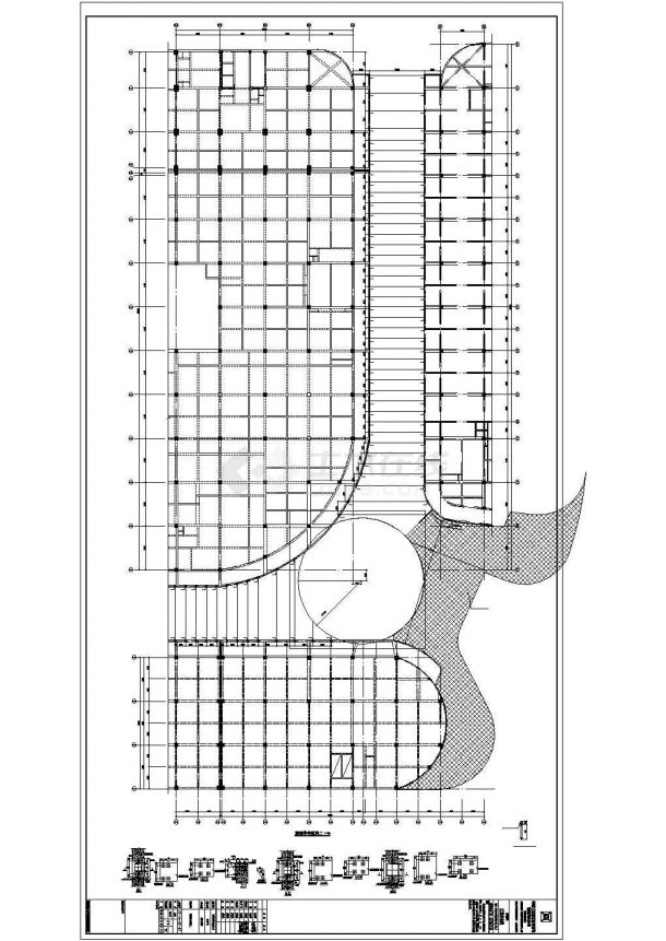 时代广场步行街屋顶钢结构施工图-图二