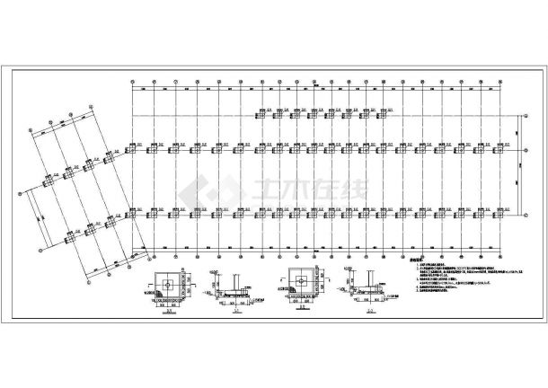 南宁某15X85米轻钢结构大棚方案图-图二