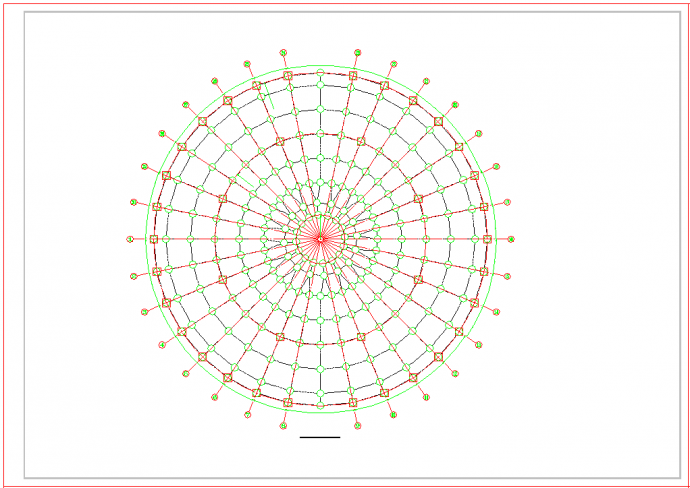 四角锥螺栓球网架CAD布置图_图1
