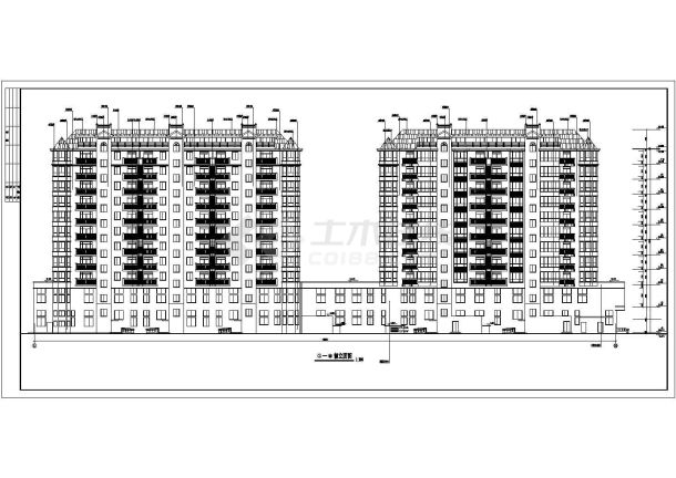 某地高层框架结构住宅楼建筑设计施工图-图二