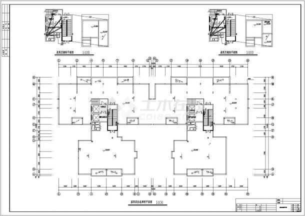 湖南高层住宅楼水暖CAD平面布置参考图-图二