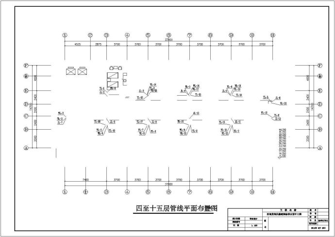 精致商住楼建筑给排水布置图_图1