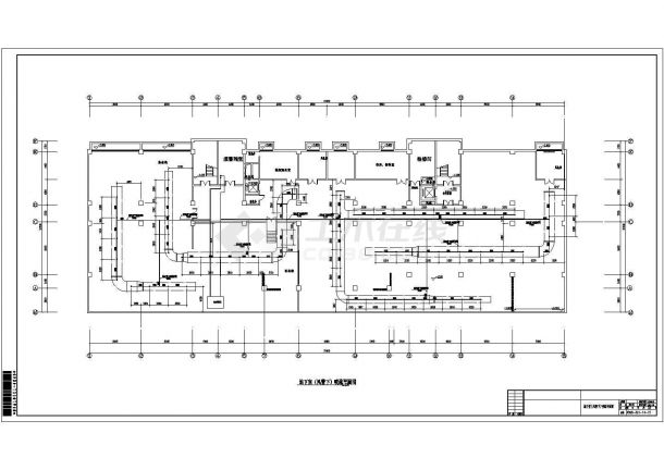 科技大厦消防喷淋平面施工CAD参考图-图一