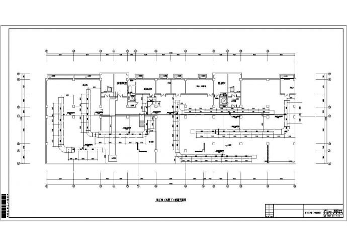 科技大厦消防喷淋平面施工CAD参考图_图1