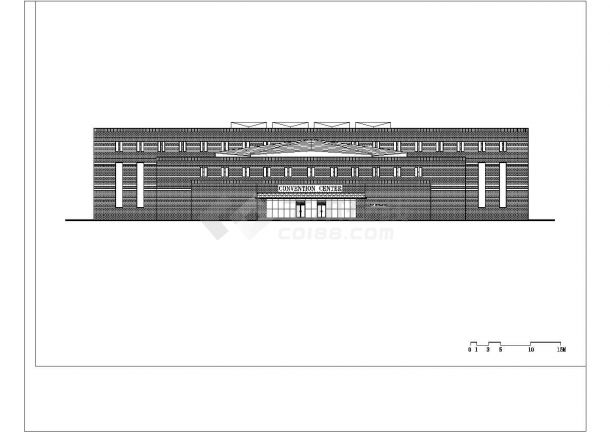 某地二层国际会议中心建筑设计施工方案图-图二