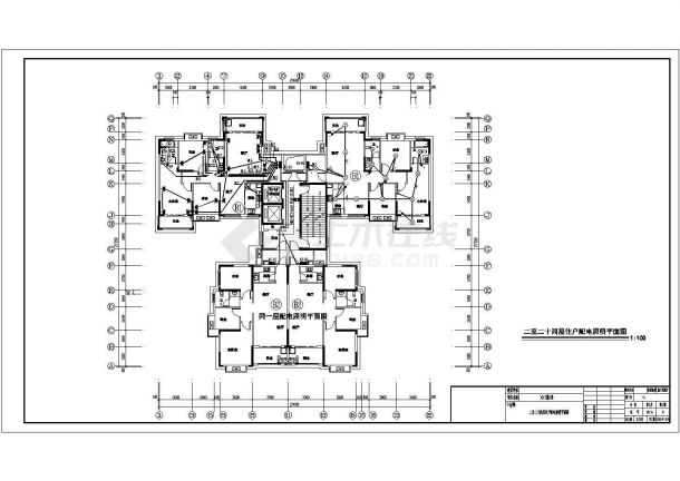 [长沙]单元式高层住宅楼完整电气施工图纸-图二