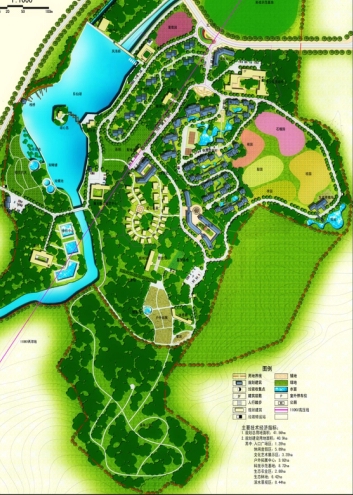 彬州农业度假园规划平面和分析图_图1