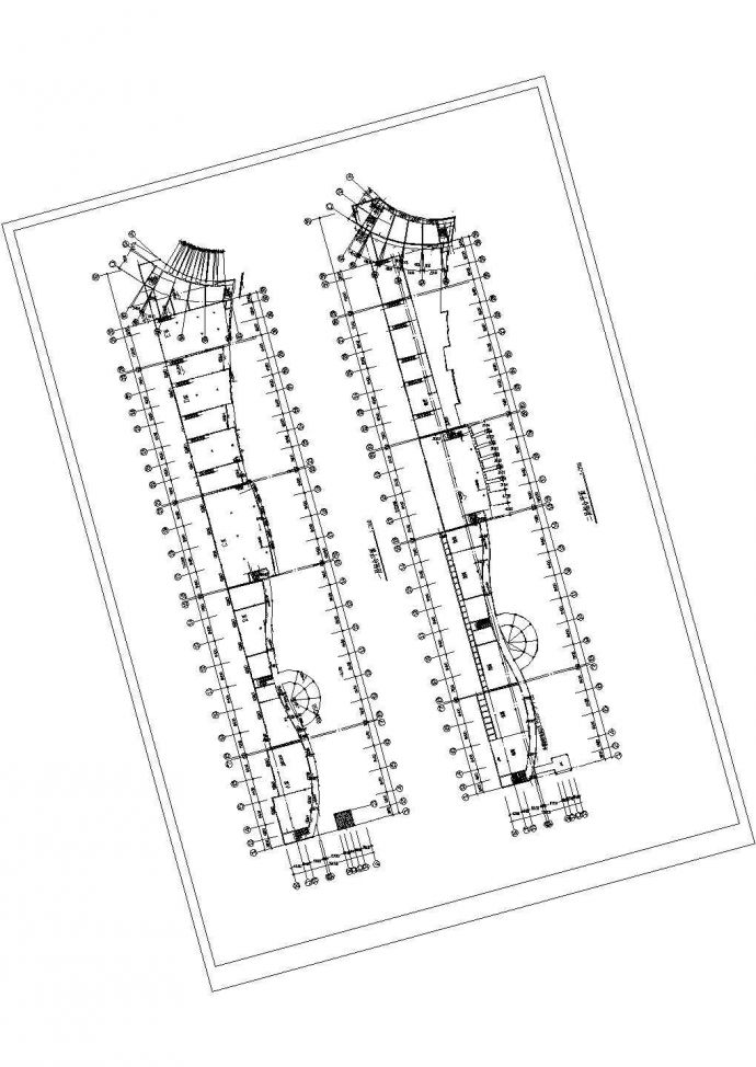 某步行街建筑设计图纸(共2张)_图1