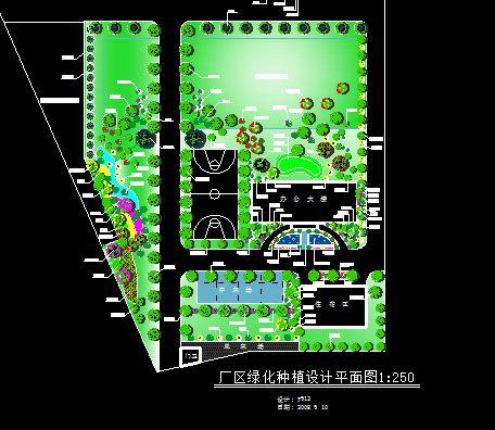 厂区绿化种植设计平面图_图1