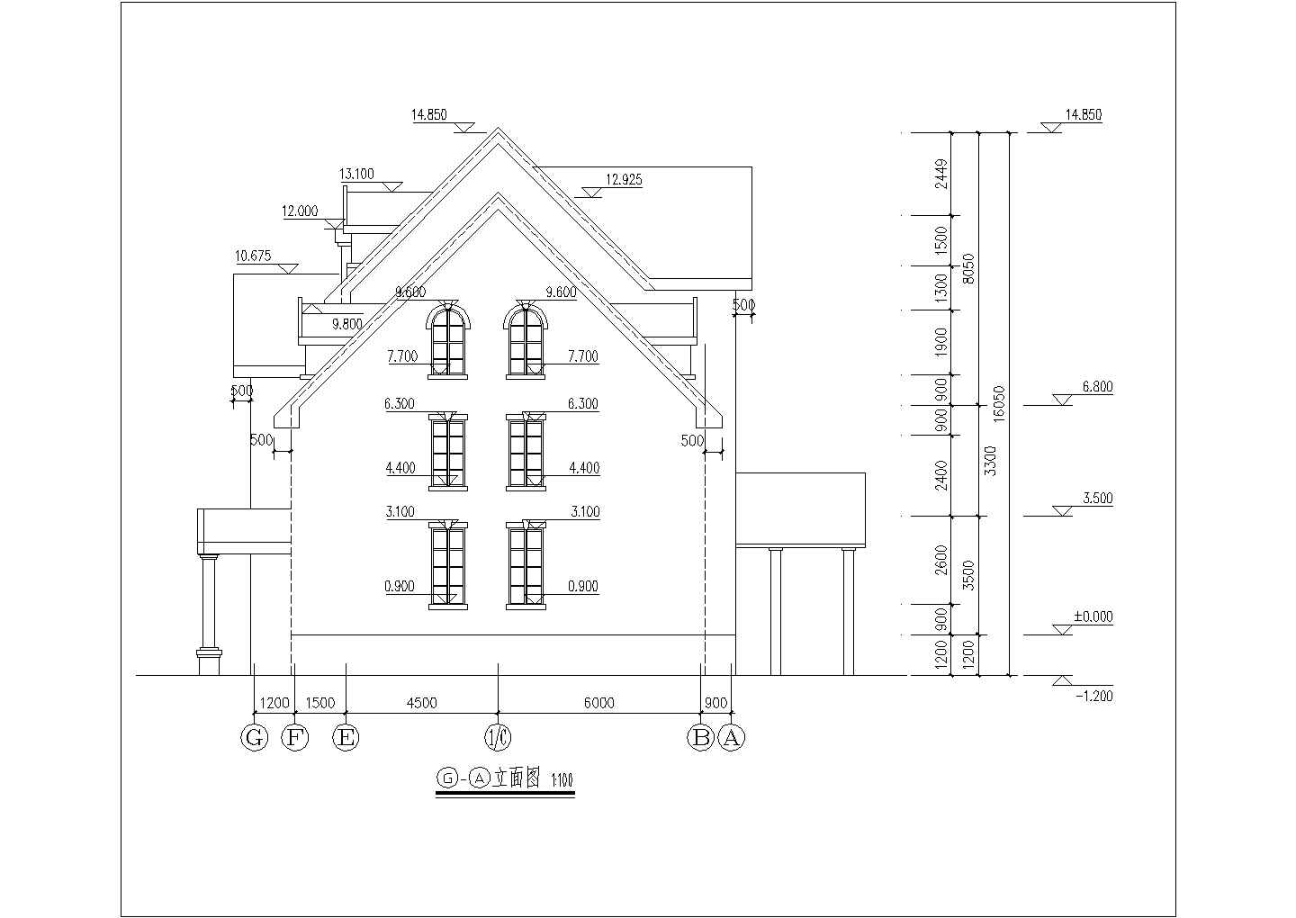 复古式别墅精致室内装修建筑CAD套图