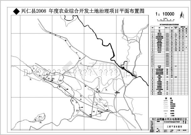 兴仁县2008年度农业综合开发土地治理项目初设图纸-图一