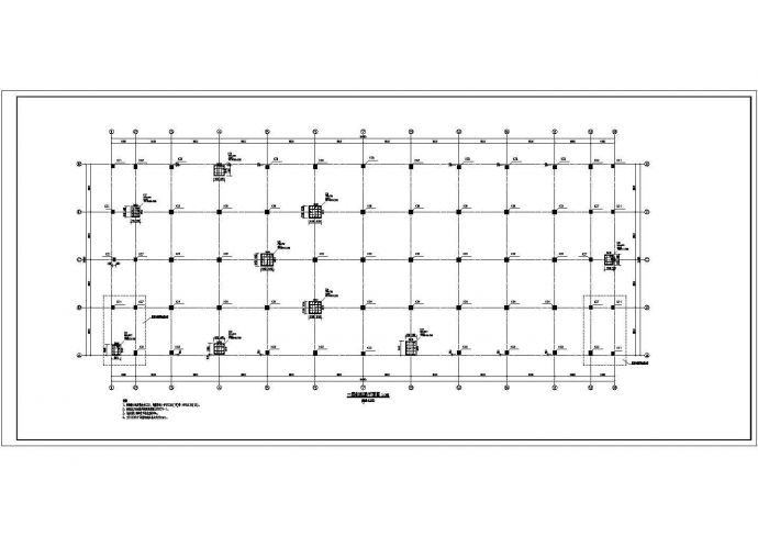 某地区四层框架厂房结构设计施工图纸_图1