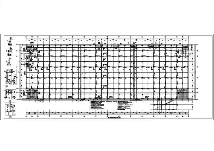 某地区五层带地下室框架厂房结构图纸_图1