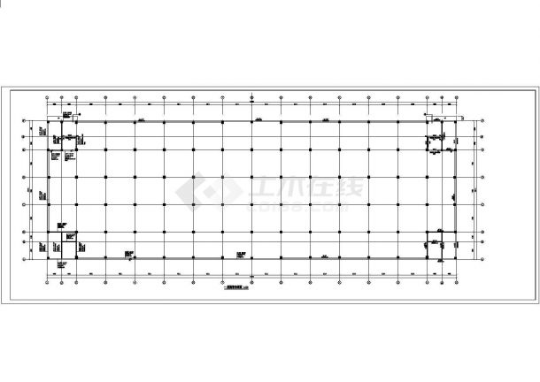 某地区五层带地下室框架厂房结构图纸-图二