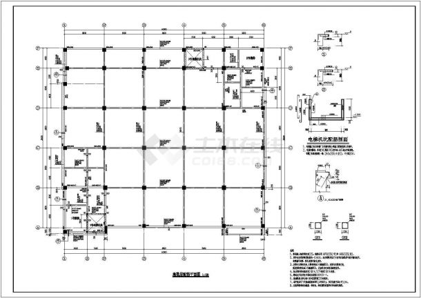 某地区六层框架厂房结构设计施工图纸-图二