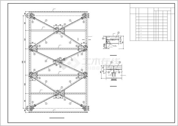 三跨钢结构通廊设计方案精美图-图二