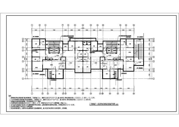 三十层小区住宅楼全套电气施工图纸-图二