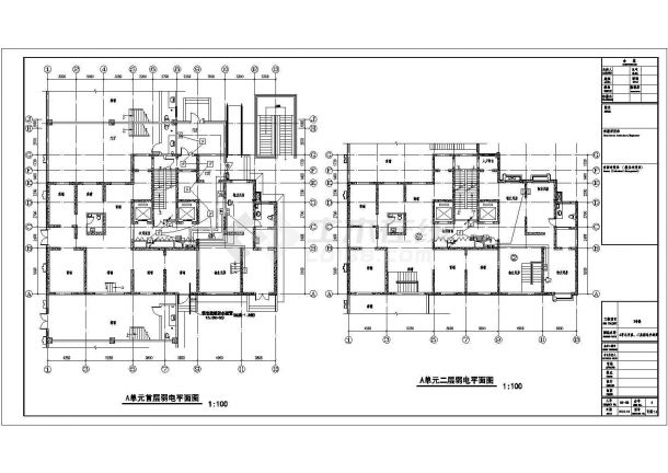 高层住宅楼CAD参考图-图二