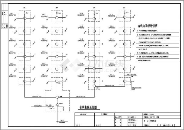 [哈尔滨]中学住宅楼电气施工图纸-图二